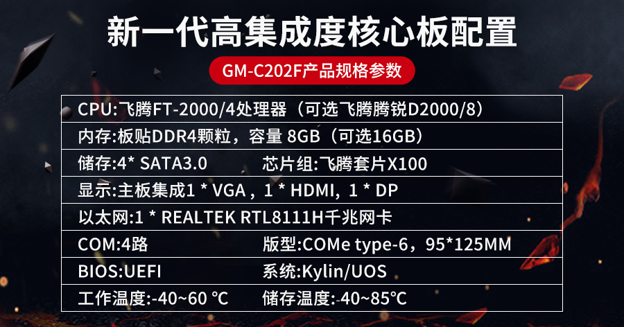 【高能計算機】全國產化軍工級COMe核心板新品來襲 安全自主可控(圖3)